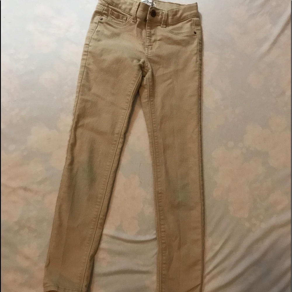Tan skinny jeans